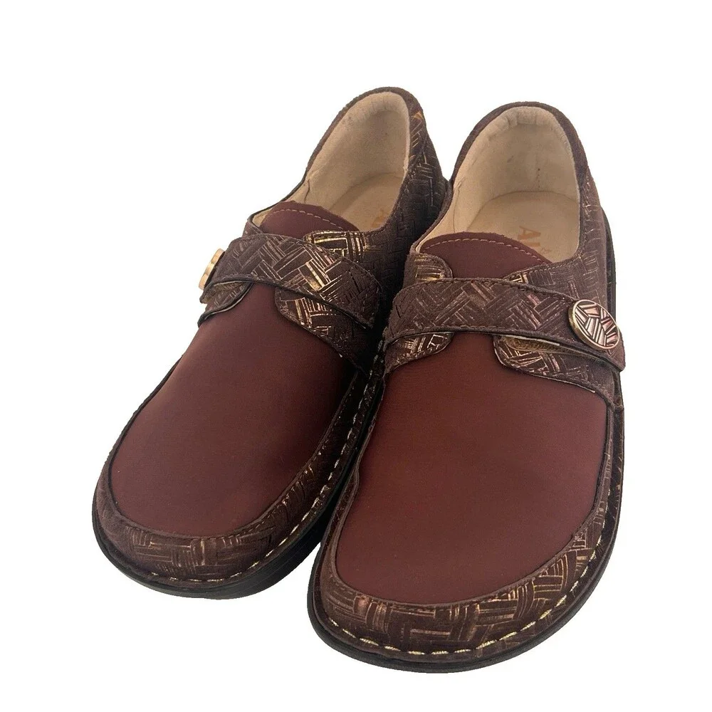 Alegria Dena Dream Fit Womens EU 41 US 10.5-11 Brown Mary Jane Comfort Shoes